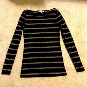 Black & Gold long sleeve, Banana Republic XS